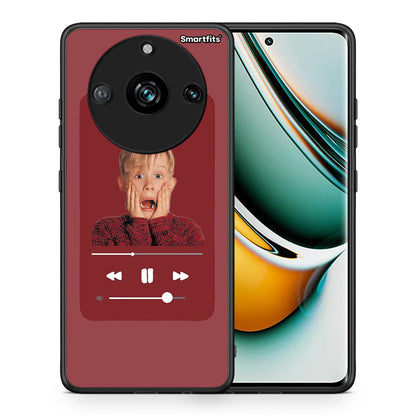 Θήκη Realme 11 Pro+ Xmas Alone Music από τη Smartfits με σχέδιο στο πίσω μέρος και μαύρο περίβλημα | Realme 11 Pro+ Xmas Alone Music case with colorful back and black bezels