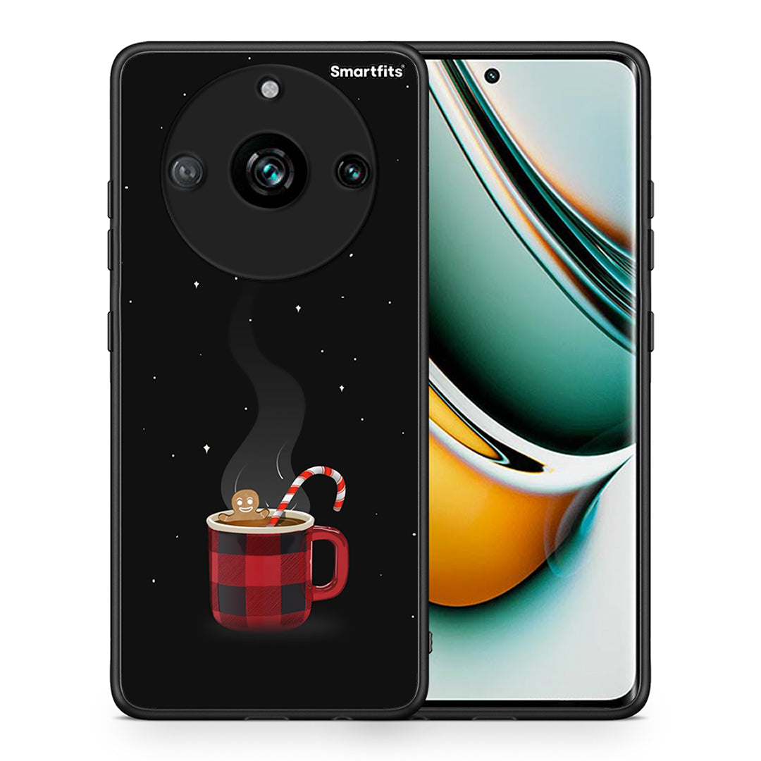Θήκη Realme 11 Pro+ Xmas Bathing από τη Smartfits με σχέδιο στο πίσω μέρος και μαύρο περίβλημα | Realme 11 Pro+ Xmas Bathing case with colorful back and black bezels