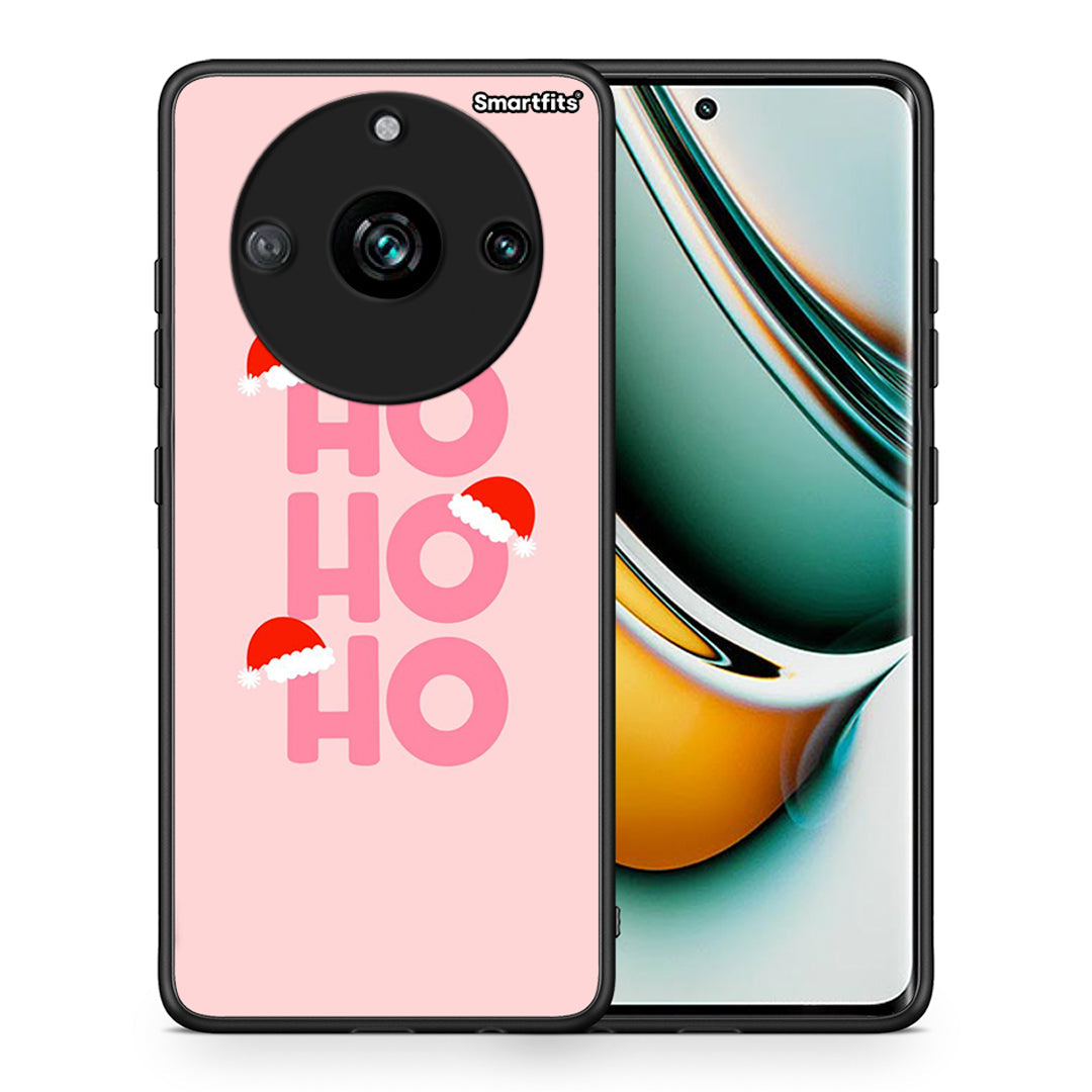 Θήκη Realme 11 Pro+ Xmas Ho Ho Ho από τη Smartfits με σχέδιο στο πίσω μέρος και μαύρο περίβλημα | Realme 11 Pro+ Xmas Ho Ho Ho case with colorful back and black bezels