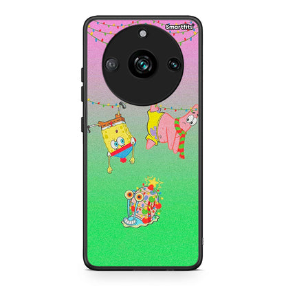 Realme 11 Pro Xmas Lights θήκη από τη Smartfits με σχέδιο στο πίσω μέρος και μαύρο περίβλημα | Smartphone case with colorful back and black bezels by Smartfits