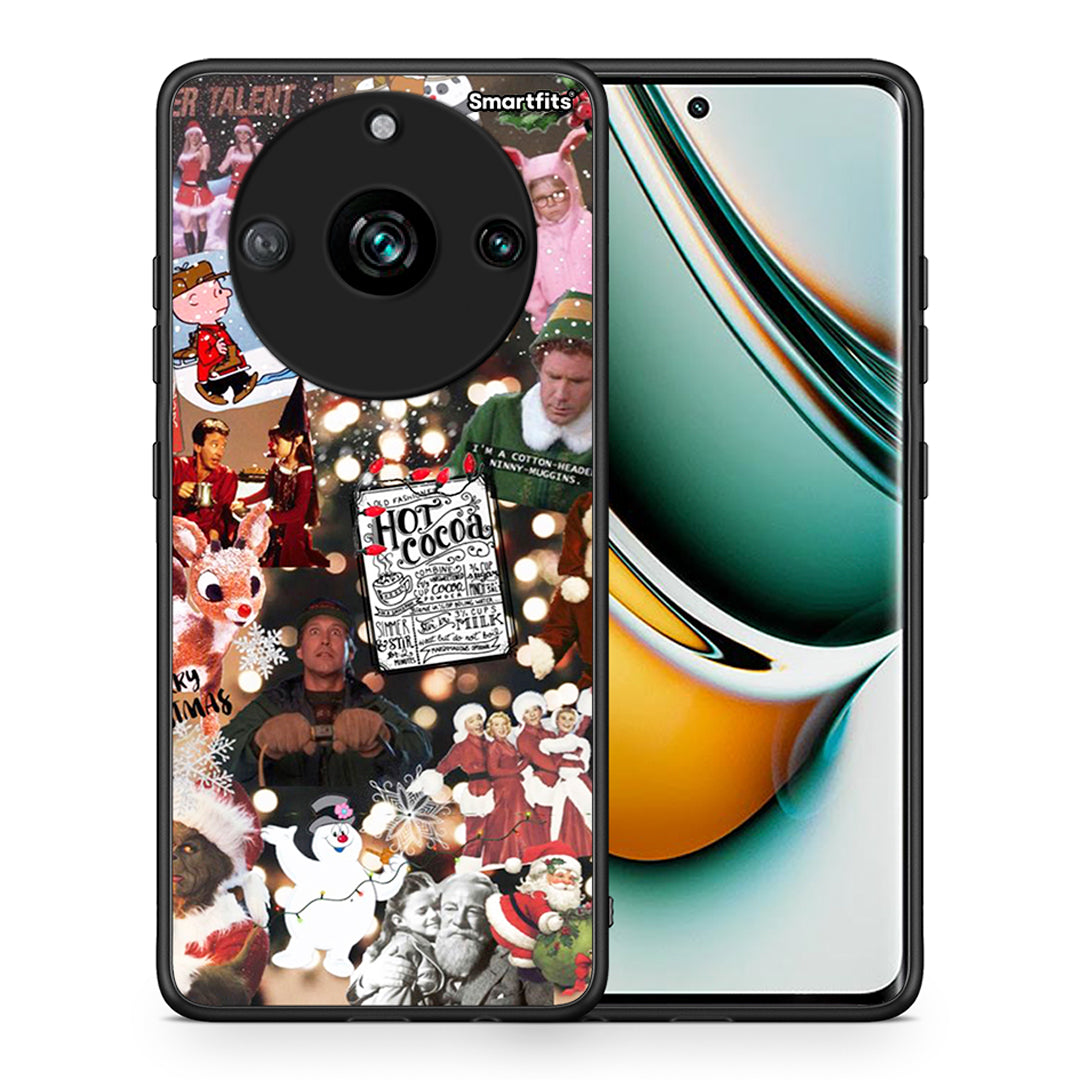 Θήκη Realme 11 Pro+ Xmas Movies από τη Smartfits με σχέδιο στο πίσω μέρος και μαύρο περίβλημα | Realme 11 Pro+ Xmas Movies case with colorful back and black bezels