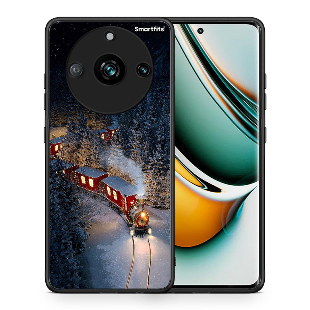 Θήκη Realme 11 Pro Xmas Train από τη Smartfits με σχέδιο στο πίσω μέρος και μαύρο περίβλημα | Realme 11 Pro Xmas Train case with colorful back and black bezels