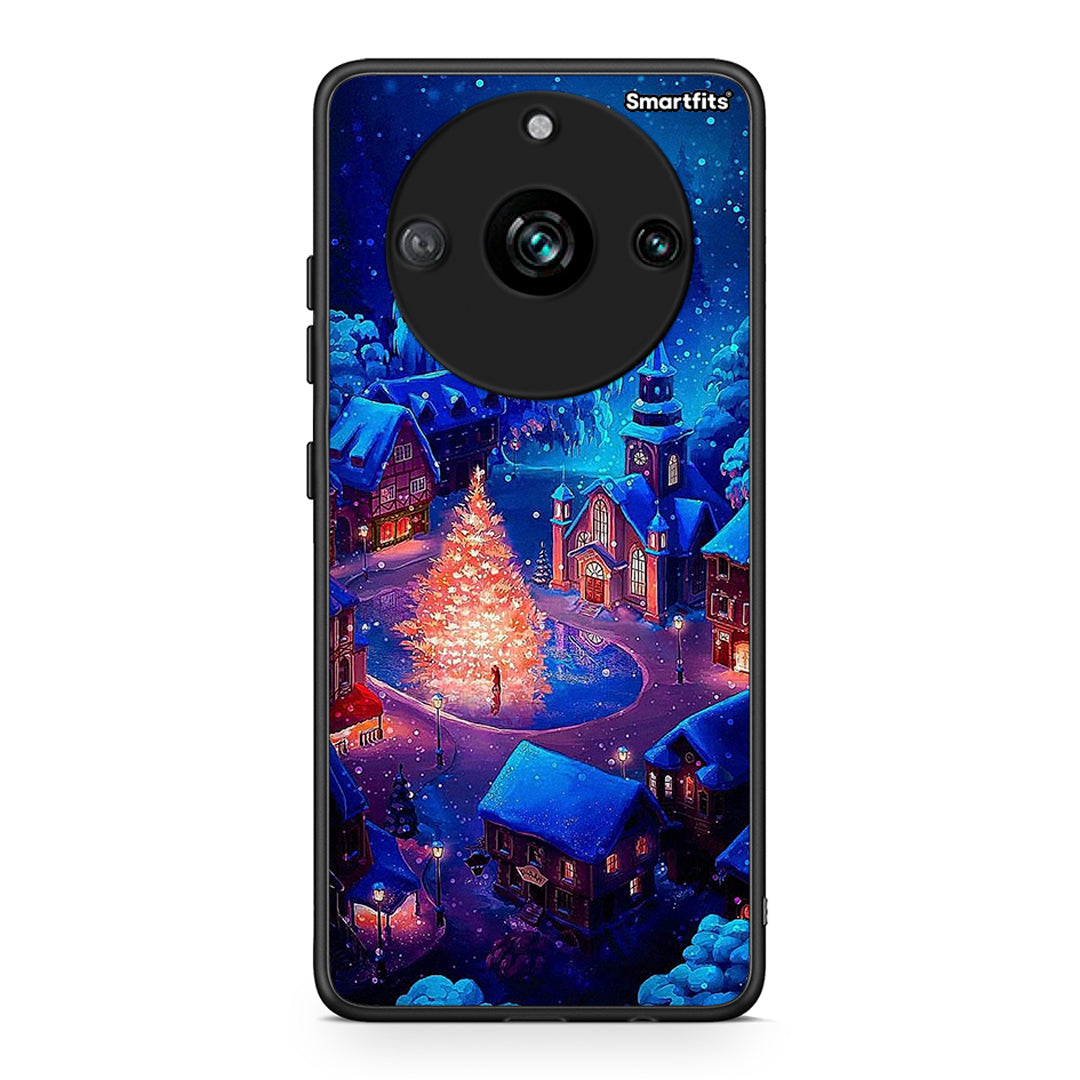 Realme 11 Pro Xmas Village θήκη από τη Smartfits με σχέδιο στο πίσω μέρος και μαύρο περίβλημα | Smartphone case with colorful back and black bezels by Smartfits