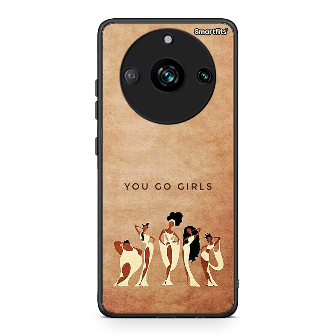 Realme 11 Pro+ You Go Girl θήκη από τη Smartfits με σχέδιο στο πίσω μέρος και μαύρο περίβλημα | Smartphone case with colorful back and black bezels by Smartfits