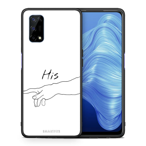 Θήκη Αγίου Βαλεντίνου Realme 7 5G Aeshetic Love 2 από τη Smartfits με σχέδιο στο πίσω μέρος και μαύρο περίβλημα | Realme 7 5G Aeshetic Love 2 case with colorful back and black bezels