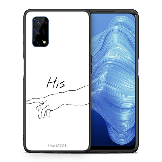 Θήκη Αγίου Βαλεντίνου Realme 7 5G Aeshetic Love 2 από τη Smartfits με σχέδιο στο πίσω μέρος και μαύρο περίβλημα | Realme 7 5G Aeshetic Love 2 case with colorful back and black bezels
