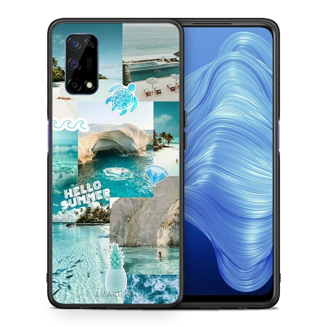 Θήκη Realme 7 5G Aesthetic Summer από τη Smartfits με σχέδιο στο πίσω μέρος και μαύρο περίβλημα | Realme 7 5G Aesthetic Summer case with colorful back and black bezels