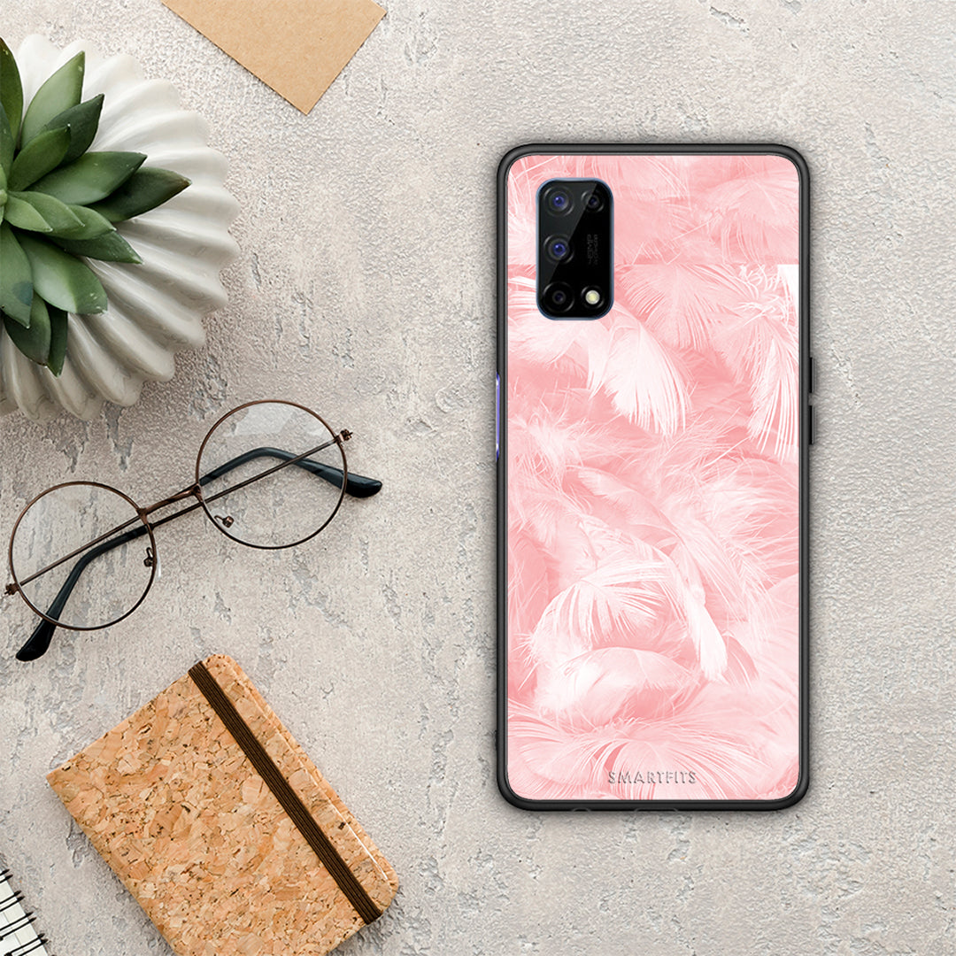 Boho Pink Feather - Realme 7 5G θήκη