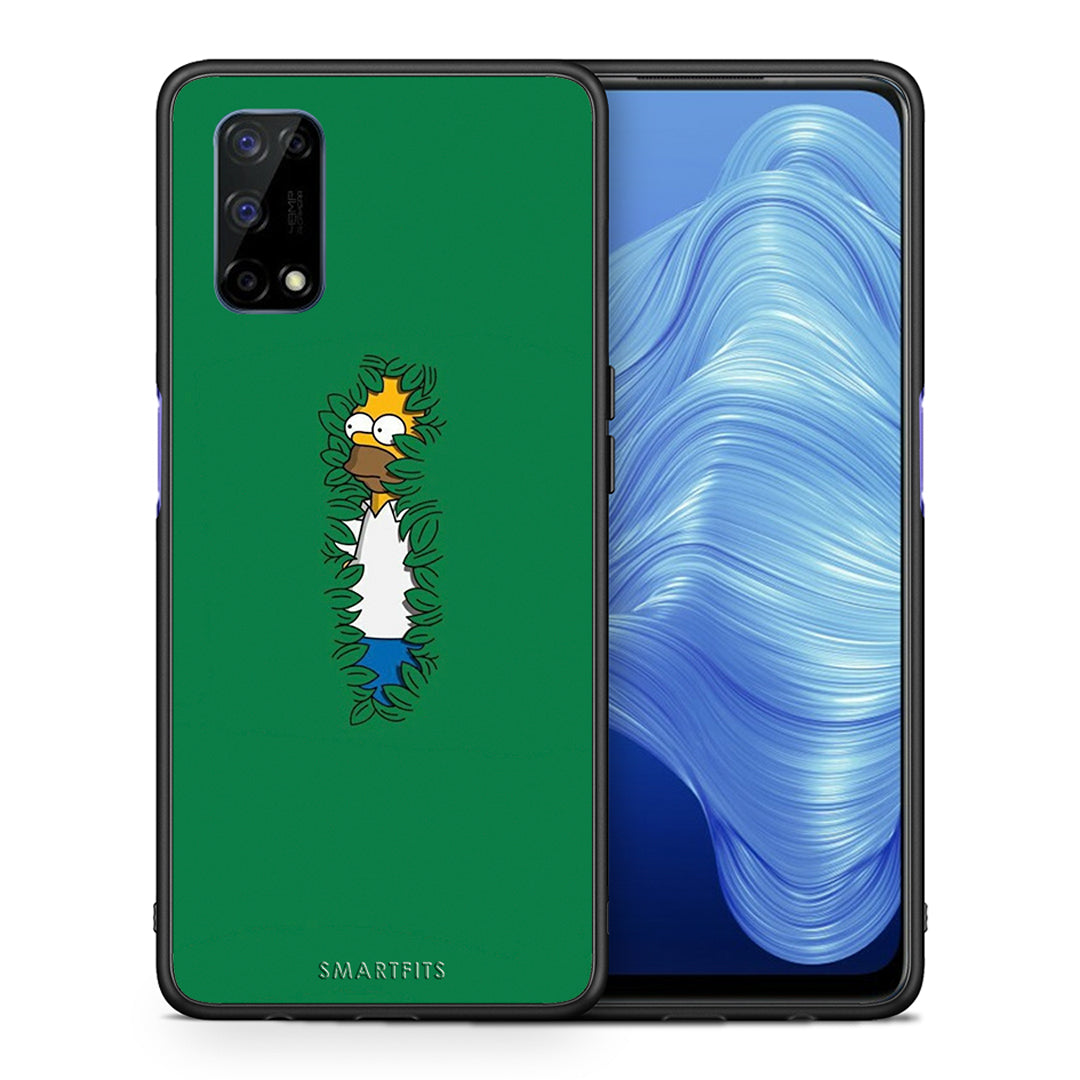 Θήκη Αγίου Βαλεντίνου Realme 7 5G Bush Man από τη Smartfits με σχέδιο στο πίσω μέρος και μαύρο περίβλημα | Realme 7 5G Bush Man case with colorful back and black bezels