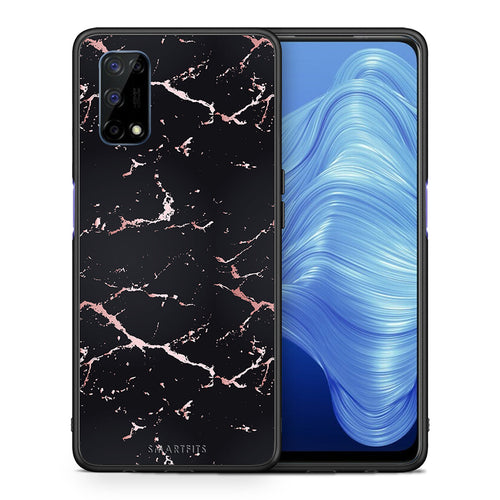 Marble Black Rosegold - Realme 7 5G θήκη