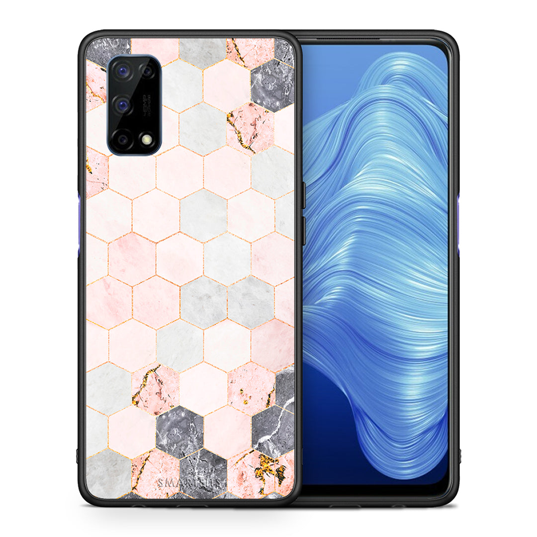 Marble Hexagon Pink - Realme 7 5G θήκη