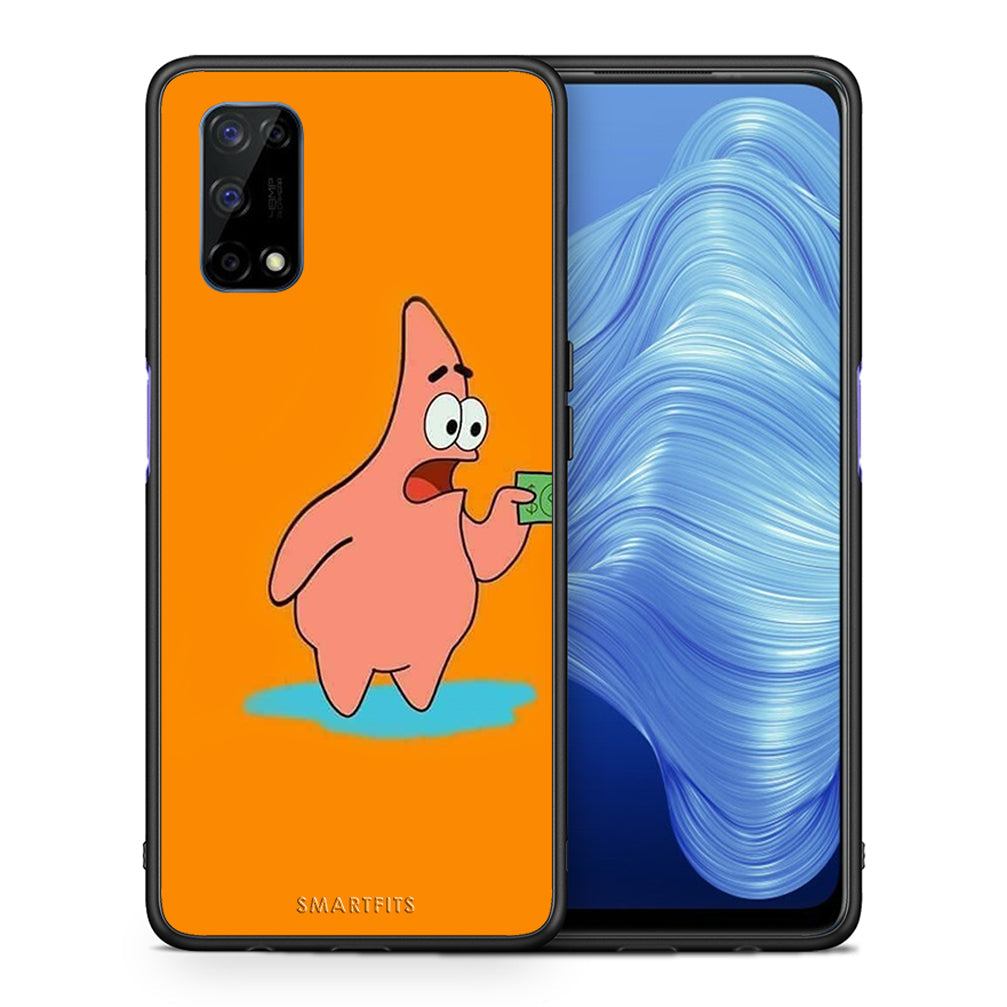 Θήκη Αγίου Βαλεντίνου Realme 7 5G No Money 1 από τη Smartfits με σχέδιο στο πίσω μέρος και μαύρο περίβλημα | Realme 7 5G No Money 1 case with colorful back and black bezels