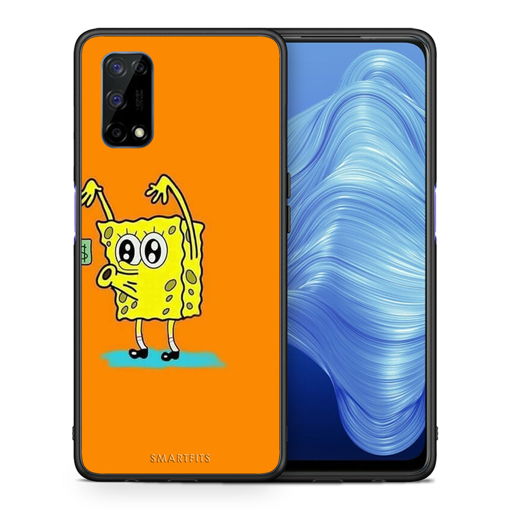 Θήκη Αγίου Βαλεντίνου Realme 7 5G No Money 2 από τη Smartfits με σχέδιο στο πίσω μέρος και μαύρο περίβλημα | Realme 7 5G No Money 2 case with colorful back and black bezels