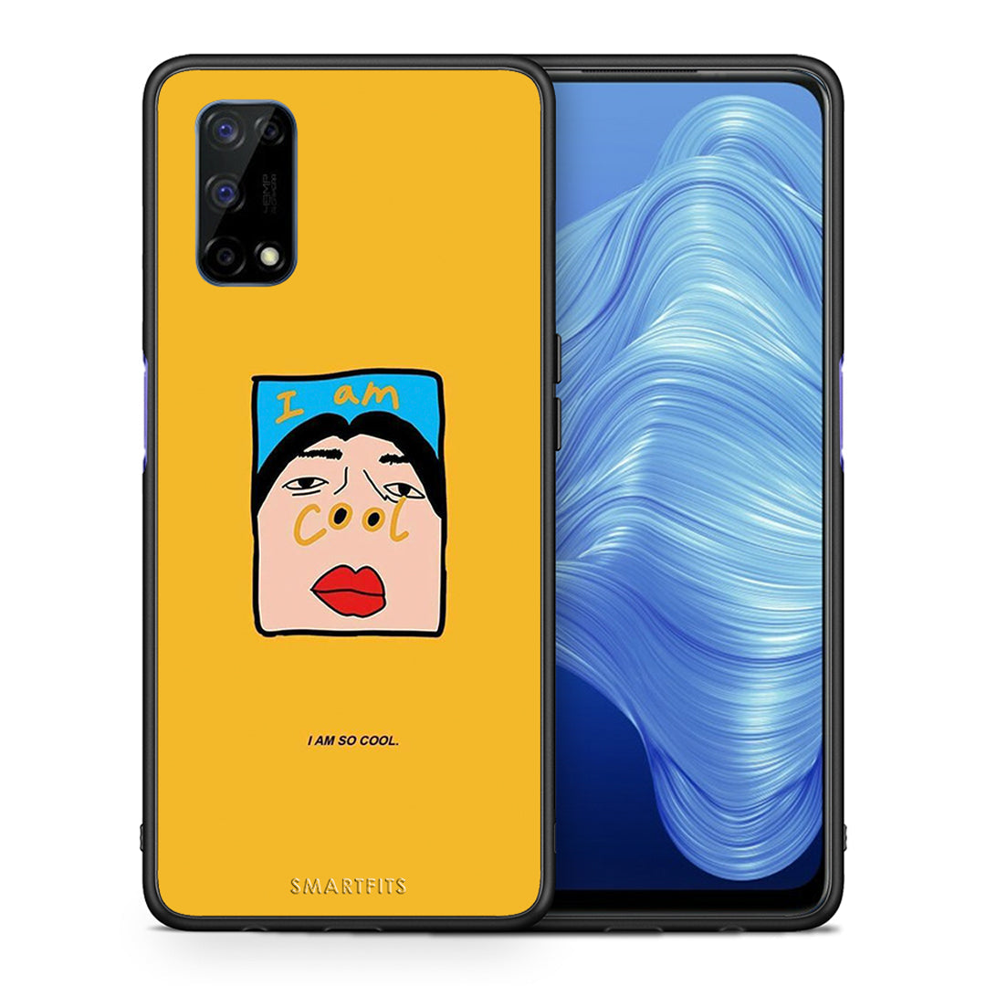 Θήκη Αγίου Βαλεντίνου Realme 7 5G So Cool από τη Smartfits με σχέδιο στο πίσω μέρος και μαύρο περίβλημα | Realme 7 5G So Cool case with colorful back and black bezels