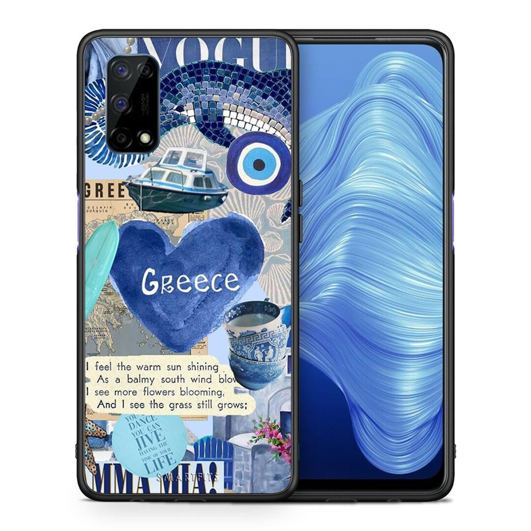 Θήκη Realme 7 5G Summer In Greece από τη Smartfits με σχέδιο στο πίσω μέρος και μαύρο περίβλημα | Realme 7 5G Summer In Greece case with colorful back and black bezels