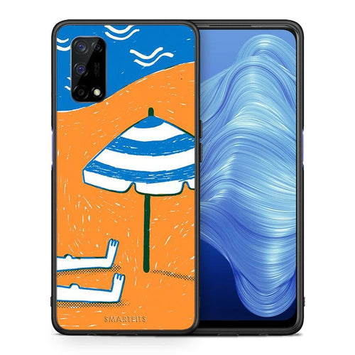 Θήκη Realme 7 5G Summering από τη Smartfits με σχέδιο στο πίσω μέρος και μαύρο περίβλημα | Realme 7 5G Summering case with colorful back and black bezels