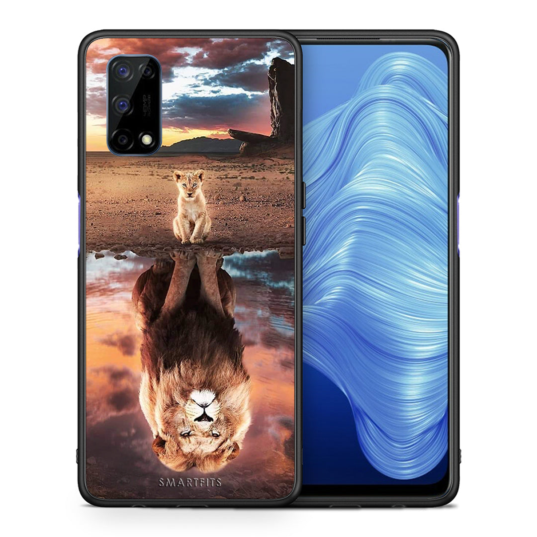 Θήκη Αγίου Βαλεντίνου Realme 7 5G Sunset Dreams από τη Smartfits με σχέδιο στο πίσω μέρος και μαύρο περίβλημα | Realme 7 5G Sunset Dreams case with colorful back and black bezels