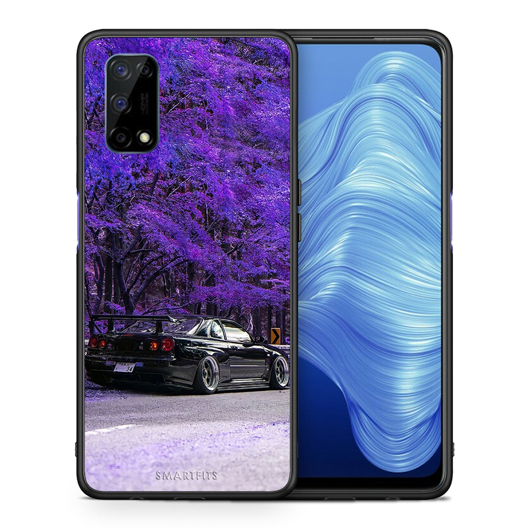 Θήκη Αγίου Βαλεντίνου Realme 7 5G Super Car από τη Smartfits με σχέδιο στο πίσω μέρος και μαύρο περίβλημα | Realme 7 5G Super Car case with colorful back and black bezels