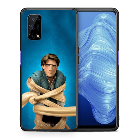 Θήκη Αγίου Βαλεντίνου Realme 7 5G Tangled 1 από τη Smartfits με σχέδιο στο πίσω μέρος και μαύρο περίβλημα | Realme 7 5G Tangled 1 case with colorful back and black bezels