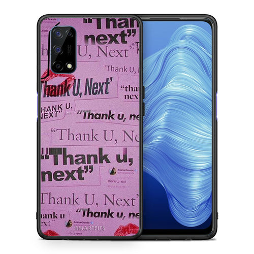 Θήκη Αγίου Βαλεντίνου Realme 7 5G Thank You Next από τη Smartfits με σχέδιο στο πίσω μέρος και μαύρο περίβλημα | Realme 7 5G Thank You Next case with colorful back and black bezels