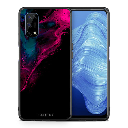 Watercolor Pink Black - Realme 7 5G θήκη