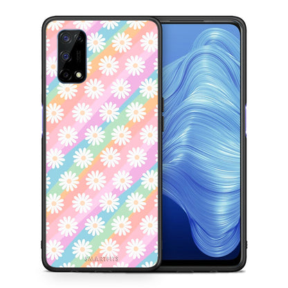 White Daisies - Realme 7 5G θήκη