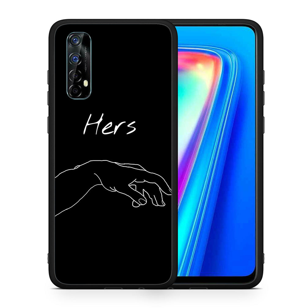 Θήκη Αγίου Βαλεντίνου Realme 7 Aeshetic Love 1 από τη Smartfits με σχέδιο στο πίσω μέρος και μαύρο περίβλημα | Realme 7 Aeshetic Love 1 case with colorful back and black bezels