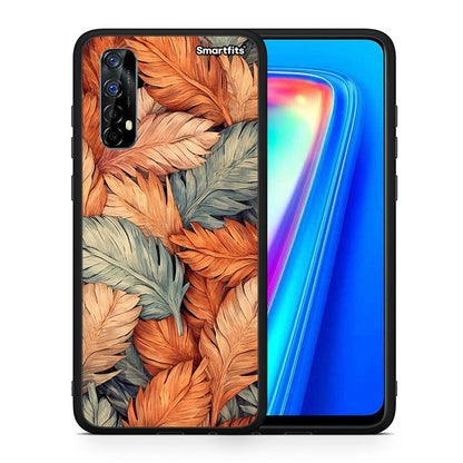 Θήκη Realme 7 Autumn Leaves από τη Smartfits με σχέδιο στο πίσω μέρος και μαύρο περίβλημα | Realme 7 Autumn Leaves case with colorful back and black bezels