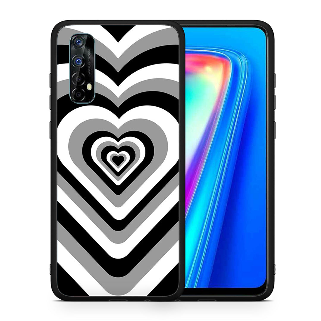 Black Hearts - Realme 7 θήκη