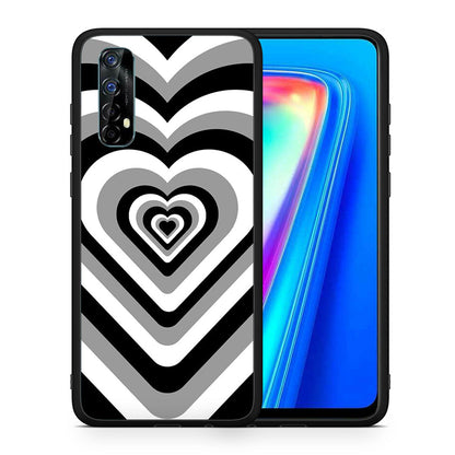 Black Hearts - Realme 7 θήκη
