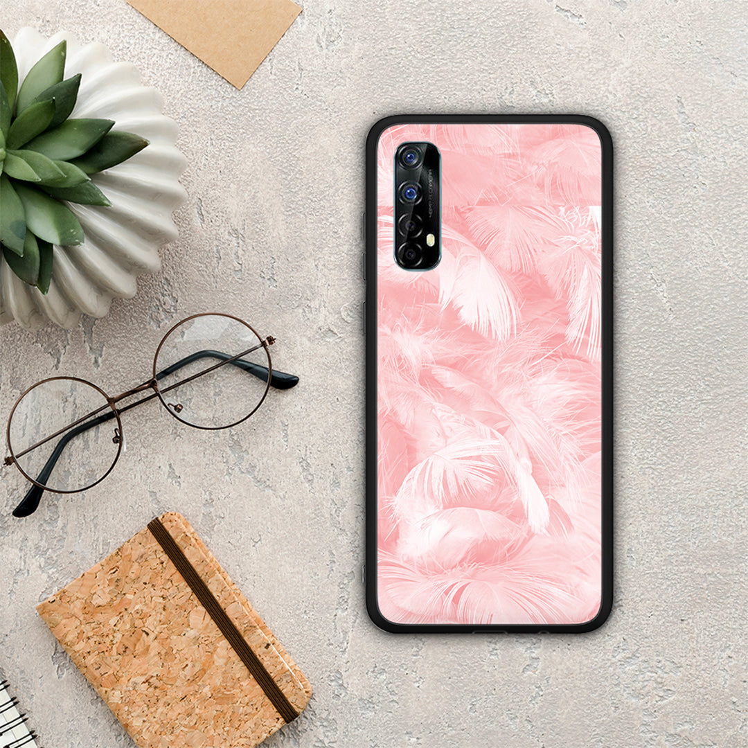 Boho Pink Feather - Realme 7 θήκη