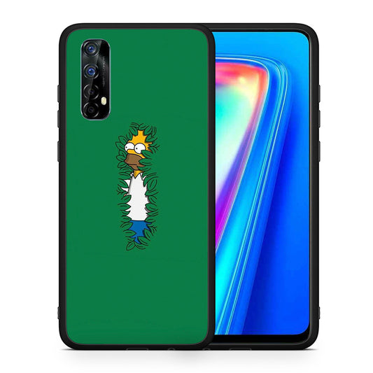 Θήκη Αγίου Βαλεντίνου Realme 7 Bush Man από τη Smartfits με σχέδιο στο πίσω μέρος και μαύρο περίβλημα | Realme 7 Bush Man case with colorful back and black bezels