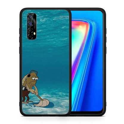 Θήκη Realme 7 Clean The Ocean από τη Smartfits με σχέδιο στο πίσω μέρος και μαύρο περίβλημα | Realme 7 Clean The Ocean case with colorful back and black bezels