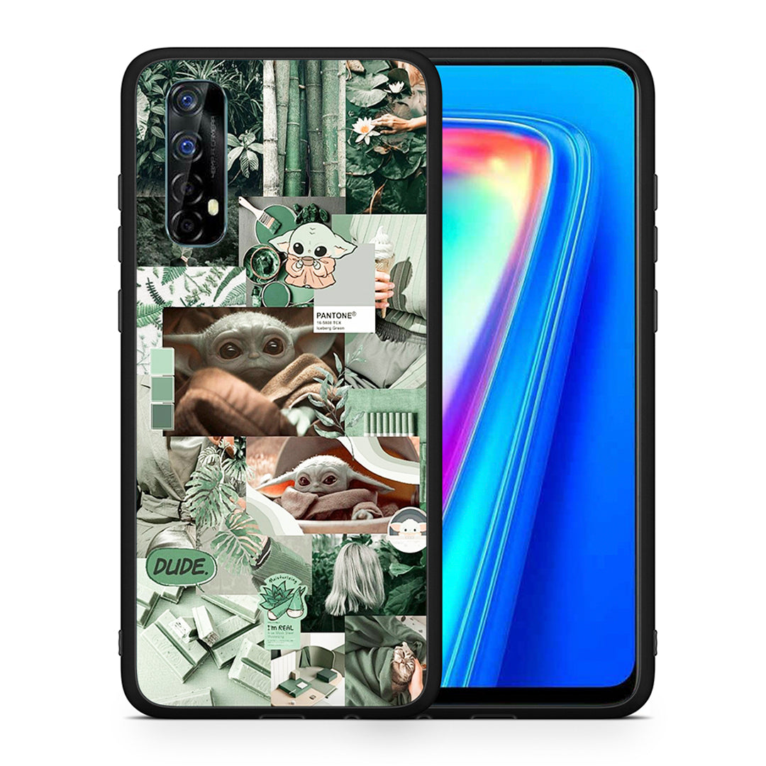 Θήκη Αγίου Βαλεντίνου Realme 7 Collage Dude από τη Smartfits με σχέδιο στο πίσω μέρος και μαύρο περίβλημα | Realme 7 Collage Dude case with colorful back and black bezels