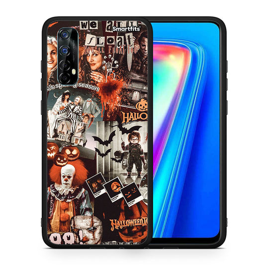 Θήκη Realme 7 Halloween Spooky Season από τη Smartfits με σχέδιο στο πίσω μέρος και μαύρο περίβλημα | Realme 7 Halloween Spooky Season case with colorful back and black bezels