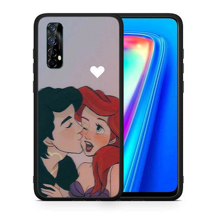 Θήκη Αγίου Βαλεντίνου Realme 7 Mermaid Love από τη Smartfits με σχέδιο στο πίσω μέρος και μαύρο περίβλημα | Realme 7 Mermaid Love case with colorful back and black bezels
