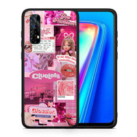 Thumbnail for Θήκη Αγίου Βαλεντίνου Realme 7 Pink Love από τη Smartfits με σχέδιο στο πίσω μέρος και μαύρο περίβλημα | Realme 7 Pink Love case with colorful back and black bezels