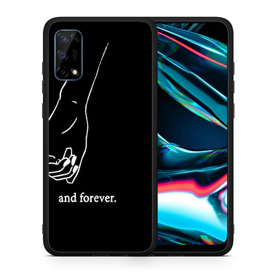 Θήκη Αγίου Βαλεντίνου Realme 7 Pro Always & Forever 2 από τη Smartfits με σχέδιο στο πίσω μέρος και μαύρο περίβλημα | Realme 7 Pro Always & Forever 2 case with colorful back and black bezels