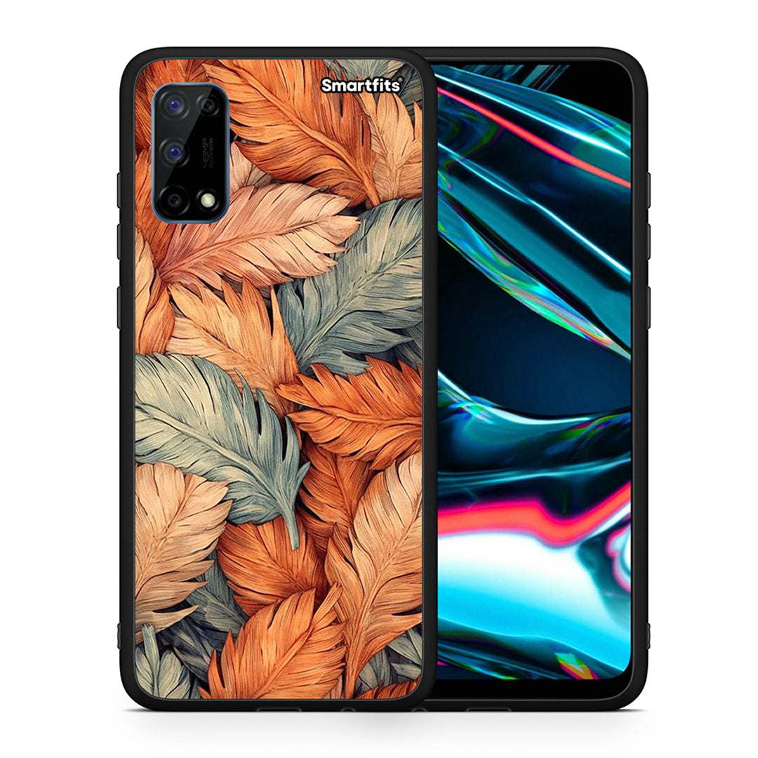 Θήκη Realme 7 Pro Autumn Leaves από τη Smartfits με σχέδιο στο πίσω μέρος και μαύρο περίβλημα | Realme 7 Pro Autumn Leaves case with colorful back and black bezels