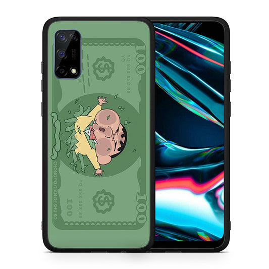 Θήκη Αγίου Βαλεντίνου Realme 7 Pro Big Money από τη Smartfits με σχέδιο στο πίσω μέρος και μαύρο περίβλημα | Realme 7 Pro Big Money case with colorful back and black bezels