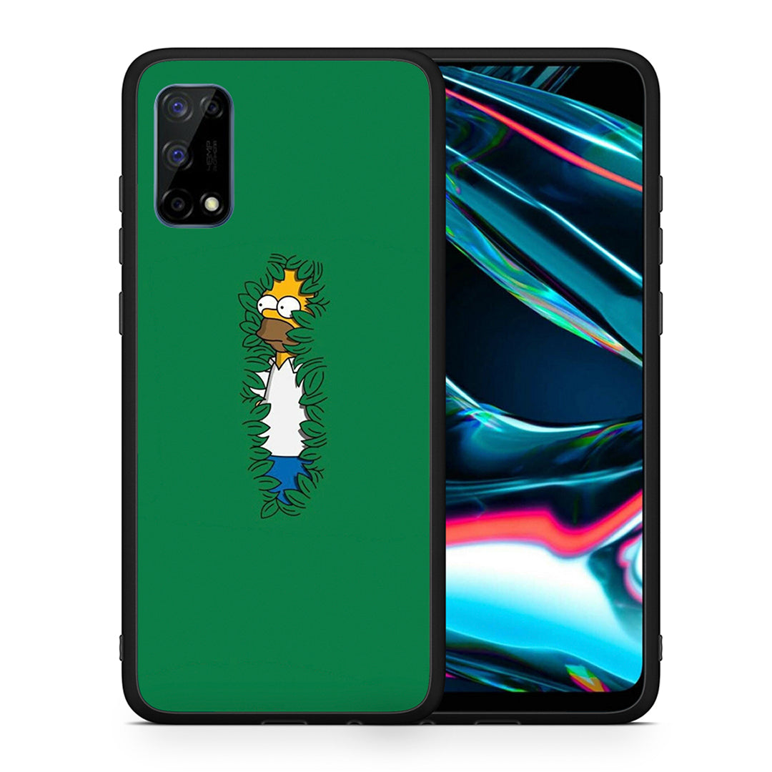 Θήκη Αγίου Βαλεντίνου Realme 7 Pro Bush Man από τη Smartfits με σχέδιο στο πίσω μέρος και μαύρο περίβλημα | Realme 7 Pro Bush Man case with colorful back and black bezels