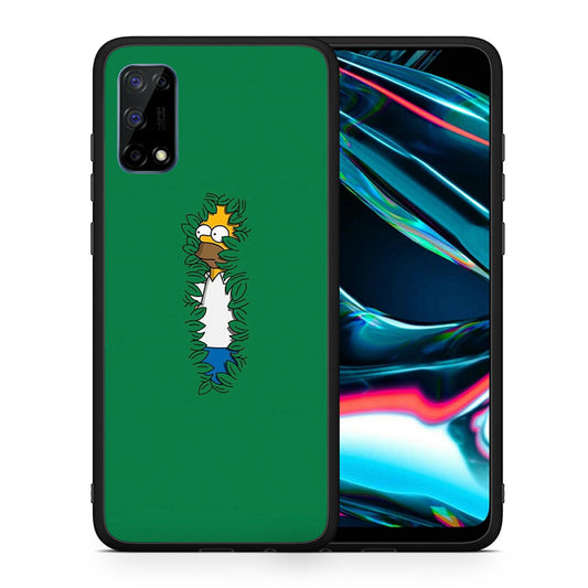 Θήκη Αγίου Βαλεντίνου Realme 7 Pro Bush Man από τη Smartfits με σχέδιο στο πίσω μέρος και μαύρο περίβλημα | Realme 7 Pro Bush Man case with colorful back and black bezels