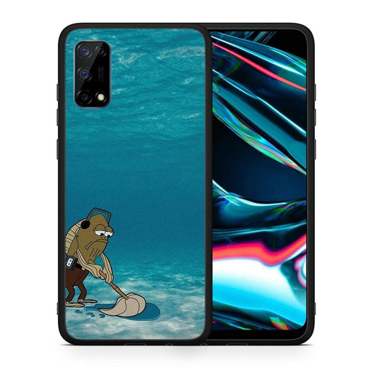 Θήκη Realme 7 Pro Clean The Ocean από τη Smartfits με σχέδιο στο πίσω μέρος και μαύρο περίβλημα | Realme 7 Pro Clean The Ocean case with colorful back and black bezels