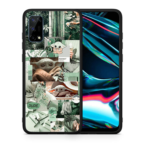 Θήκη Αγίου Βαλεντίνου Realme 7 Pro Collage Dude από τη Smartfits με σχέδιο στο πίσω μέρος και μαύρο περίβλημα | Realme 7 Pro Collage Dude case with colorful back and black bezels