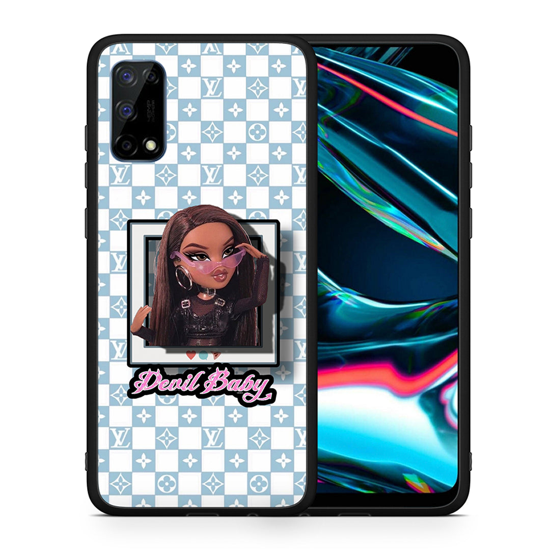 Θήκη Αγίου Βαλεντίνου Realme 7 Pro Devil Baby από τη Smartfits με σχέδιο στο πίσω μέρος και μαύρο περίβλημα | Realme 7 Pro Devil Baby case with colorful back and black bezels