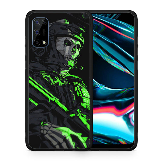 Θήκη Αγίου Βαλεντίνου Realme 7 Pro Green Soldier από τη Smartfits με σχέδιο στο πίσω μέρος και μαύρο περίβλημα | Realme 7 Pro Green Soldier case with colorful back and black bezels
