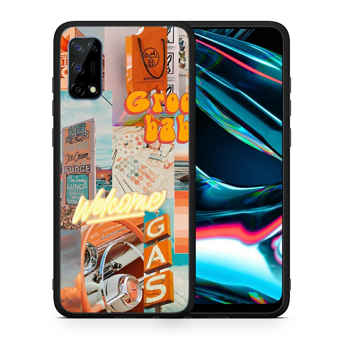 Θήκη Αγίου Βαλεντίνου Realme 7 Pro Groovy Babe από τη Smartfits με σχέδιο στο πίσω μέρος και μαύρο περίβλημα | Realme 7 Pro Groovy Babe case with colorful back and black bezels