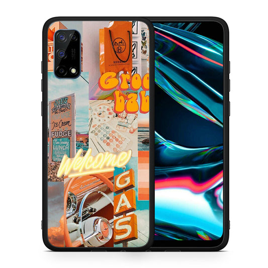 Θήκη Αγίου Βαλεντίνου Realme 7 Pro Groovy Babe από τη Smartfits με σχέδιο στο πίσω μέρος και μαύρο περίβλημα | Realme 7 Pro Groovy Babe case with colorful back and black bezels