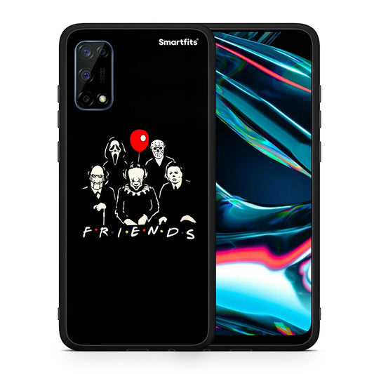 Θήκη Realme 7 Pro Halloween Friends από τη Smartfits με σχέδιο στο πίσω μέρος και μαύρο περίβλημα | Realme 7 Pro Halloween Friends case with colorful back and black bezels