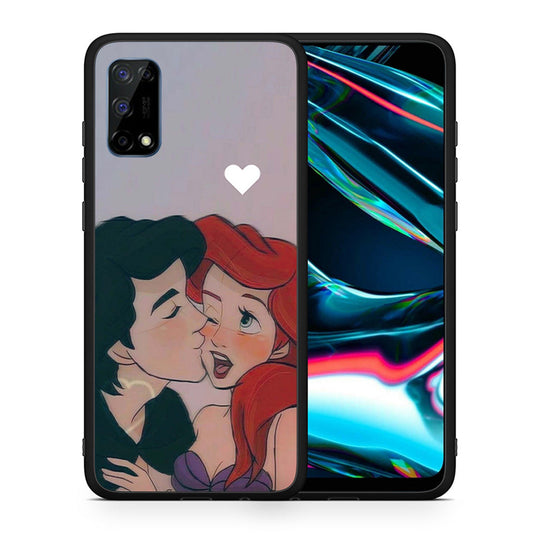Θήκη Αγίου Βαλεντίνου Realme 7 Pro Mermaid Love από τη Smartfits με σχέδιο στο πίσω μέρος και μαύρο περίβλημα | Realme 7 Pro Mermaid Love case with colorful back and black bezels